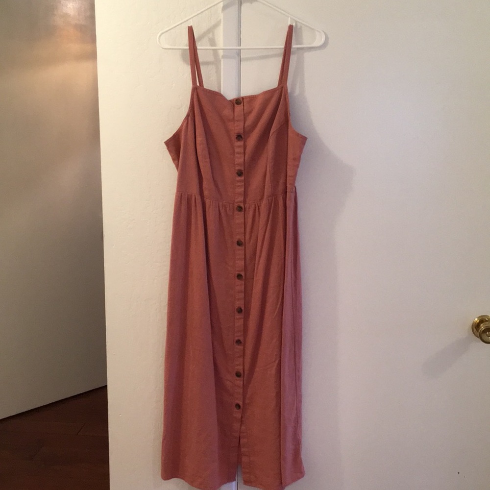 Beautiful Salmon Spring and Summer Dress